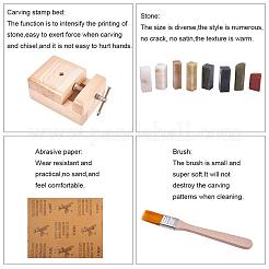 Chinese Seal Stamp Cutting and Stone Seal Carving Hand Tools Set&nbsp;TOOL-WH0029-03