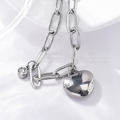 304 Stainless Steel Charm Bracelets&nbsp;STAS-D152-01P