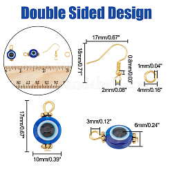 DIY Blue Evil Eye Earring Making Kit&nbsp;DIY-AR0002-85