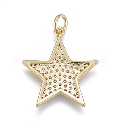 Brass Micro Pave Clear Cubic Zirconia Pendants&nbsp;ZIRC-M108-28