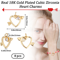 Brass Cubic Zirconia Pendant&nbsp;KK-BBC0009-88