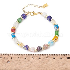 Handmade Millefiori Glass & Non-magnetic Synthetic Hematite Beads Bracelets for Women&nbsp;BJEW-JB13770