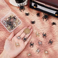 30Pcs 3 Colors Glass Spider Pendant&nbsp;FIND-DC0004-13