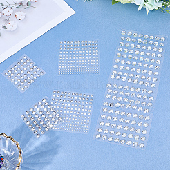 Flat Round Acrylic Rhinestone Stickers&nbsp;DIY-SP0004-41