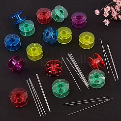 2 Boxes 25 Compartments Polypropylene(PP) Plastic Sewing Machine Bobbins with Storage Case&nbsp;CON-SZ0001-17