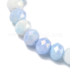 AB Color Faceted Rondelle Glass Beaded Stretch Bracelets for Women&nbsp;BJEW-PH01820-01