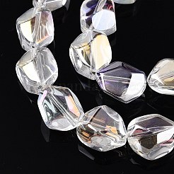 Electroplate Glass Beads Strands&nbsp;EGLA-T021-10B