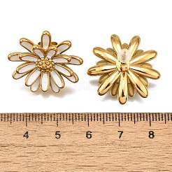 304 Stainless Steel Flowers Stud Earrings for Women&nbsp;EJEW-R023-02G