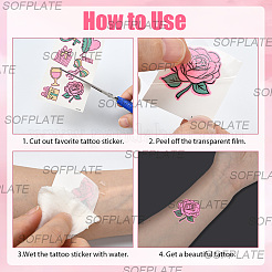 20 Sheets Luminous Water Proof Removable Temporary Tattoos Stickers&nbsp;AJEW-SP0002-81C