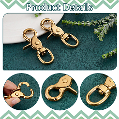 2Pcs Brass Swivel Snap Hook Clasps&nbsp;FIND-PH0018-33