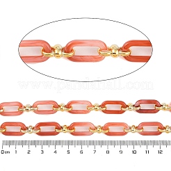 Rack Plating Acrylic & CCB Plastic Chain&nbsp;CHAC-H001-01B