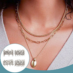 4Pcs 4 Styles Brass Box Clasps&nbsp;KK-DR0001-13