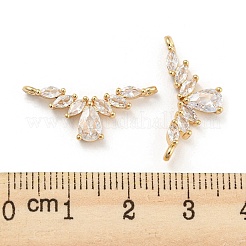 Brass Pave Clear Cubic Zirconia Pendants&nbsp;KK-Q789-08G