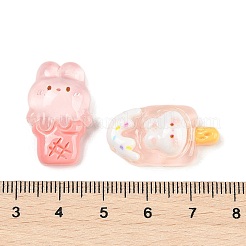 Transparent Rabbit Resin Cabochons&nbsp;X-CRES-D283-02