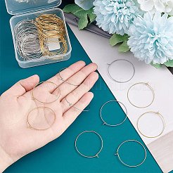 304 Stainless Steel Hoop Earring Findings&nbsp;STAS-UN0003-97