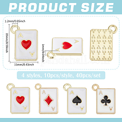 40Pcs 4 Styles Alloy Enamel Pendants&nbsp;ENAM-PH0003-05
