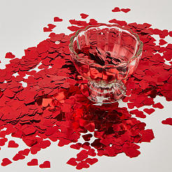 100G PET Plastic Heart Confetti&nbsp;DIY-ME0002-21