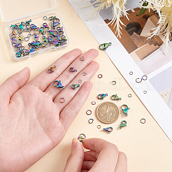40Pcs 4 Style Ion Plating(IP) Rainbow Color 304 Stainless Steel Lobster Claw Clasps&nbsp;STAS-UN0039-06