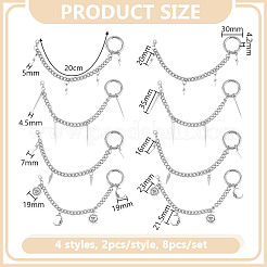 8Pcs 4 Style Alloy Shoes Charms&nbsp;HJEW-GO00205