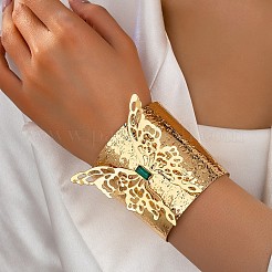 Butterfly Alloy Rhinestone Cuff Bangles&nbsp;FS-WG75F11-02