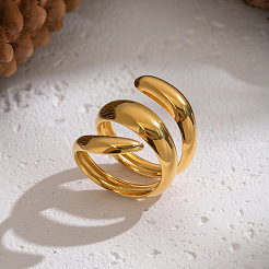 304 Stainless Steel Cuff Open Rings for Women&nbsp;AZ8690