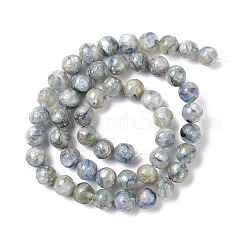Assembled Synthetic Green Fluorite and Dyed Selenite Beads Strands&nbsp;G-K317-A04