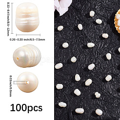 100pcs Natural Cultured Freshwater Pearl Beads&nbsp;PEAR-LT0001-10