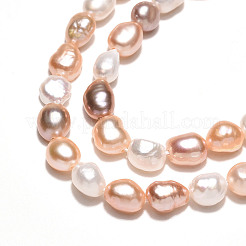 Natural Cultured Freshwater Pearl Beads Strands&nbsp;PEAR-N014-05N-01