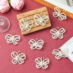 8Pcs ABS Plastic Imitation Pearl Beaded Ornament Accessories&nbsp;DIY-CJ0003-23