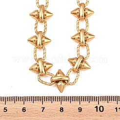 304 Stainless Steel Spiked Cone Link Chain Necklaces for Women&nbsp;SA-H001-22G