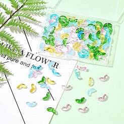 100Pcs Spray Painted Transparent Glass Beads&nbsp;GLAA-FS0002-29