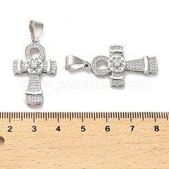 Brass Micro Pave Cubic Zirconia Pendants&nbsp;KK-K355-43P