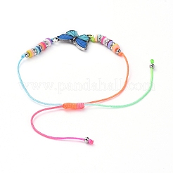 Adjustable Nylon Cord Link Bracelets&nbsp;BJEW-JB04937-M