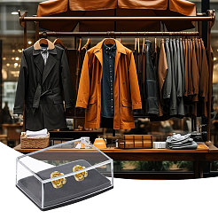 Transparent PS Plastic Cufflink Packaging Boxes&nbsp;CON-WH0110-023