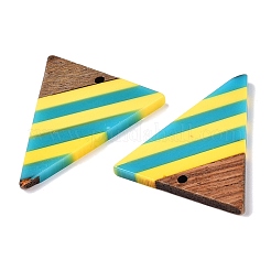 Epoxy Resin & Walnut Wood Pendants&nbsp;RESI-N039-121T