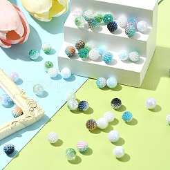 200Pcs 10 Styles Imitation Pearl & Opaque Acrylic Berry Beads&nbsp;OACR-FS0001-96A