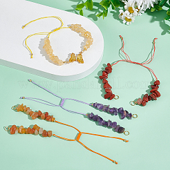 7Pcs 7 Styles Chakra Nylon Cord Bracelet Making&nbsp;AJEW-UN00026