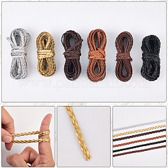 5M 3-Ply PU Leather Braided Cord&nbsp;LC-GF0001-12F