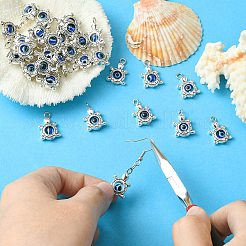 30Pcs Tibetan Style Alloy & Evil Eye Resin Pendants&nbsp;PALLOY-CJ0002-78