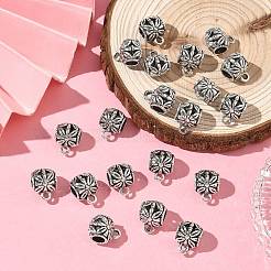Tibetan Style Alloy Tube Bails&nbsp;X-PALLOY-S079-063AS