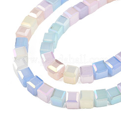 Electroplate Transparent Glass Beads Strands&nbsp;EGLA-N002-41-05