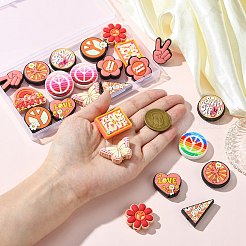 26Pcs 13 Styles Peace Themed PVC Plastic Beads&nbsp;PVC-CJ0001-02