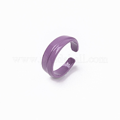 Spray Painted Alloy Cuff Rings&nbsp;RJEW-T011-28D-RS