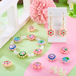 10Pcs 5 Styles Baking Paint Glass Enamel Beads&nbsp;LAMP-TA0002-50A