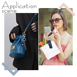 Portable Imitation Leather Lipstick Keychain Holder&nbsp;KEYC-WH0029-56A