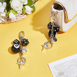 Alloy Resin Keychias&nbsp;KEYC-WH0038-41