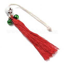 2Pcs Christmas Theme Cotton & Polyester Tassel Pendants Decorations&nbsp;HJEW-JM04036