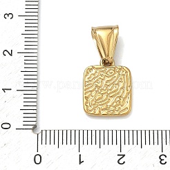 Textured 304 Stainless Steel Pendants&nbsp;STAS-D225-01G