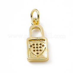 Brass Micro Pave Clear Cubic Zirconia Pendants&nbsp;ZIRC-F132-51G