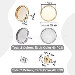 304 Stainless Steel Stud Earring Findings&nbsp;STAS-UN0065-01